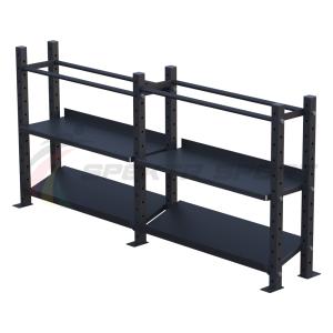 Купить Модульный стеллаж для гантелей, гирь и медболов 2580х430х1200 (2 секции) в Ворсме 