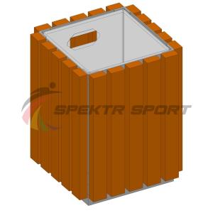 Купить Урна металлическая в деревянной обрешетке SP МФ400 в Ворсме 
