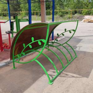 Купить Велопарковка крытая, с веточкой, цв. зеленый в Ворсме 