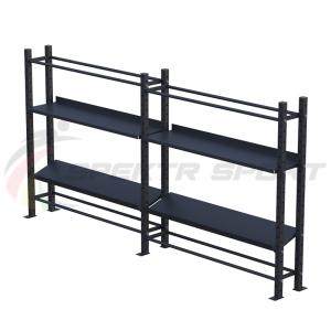 Купить Модульный стеллаж для гантелей, гирь и медболов 3780х430х1950 (2 секции) в Ворсме 